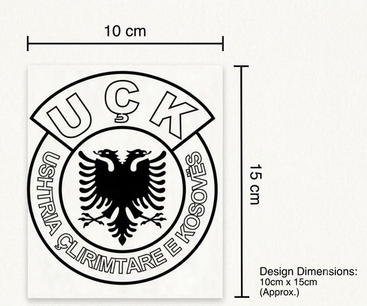 Emblema Zyrtare UÇK (Chestpiece) • Tatuazh i Përkohshëm Premium