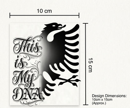 This is My DNA" & Eagle (Chestpiece) • Tatuazh i Përkohshëm Premium